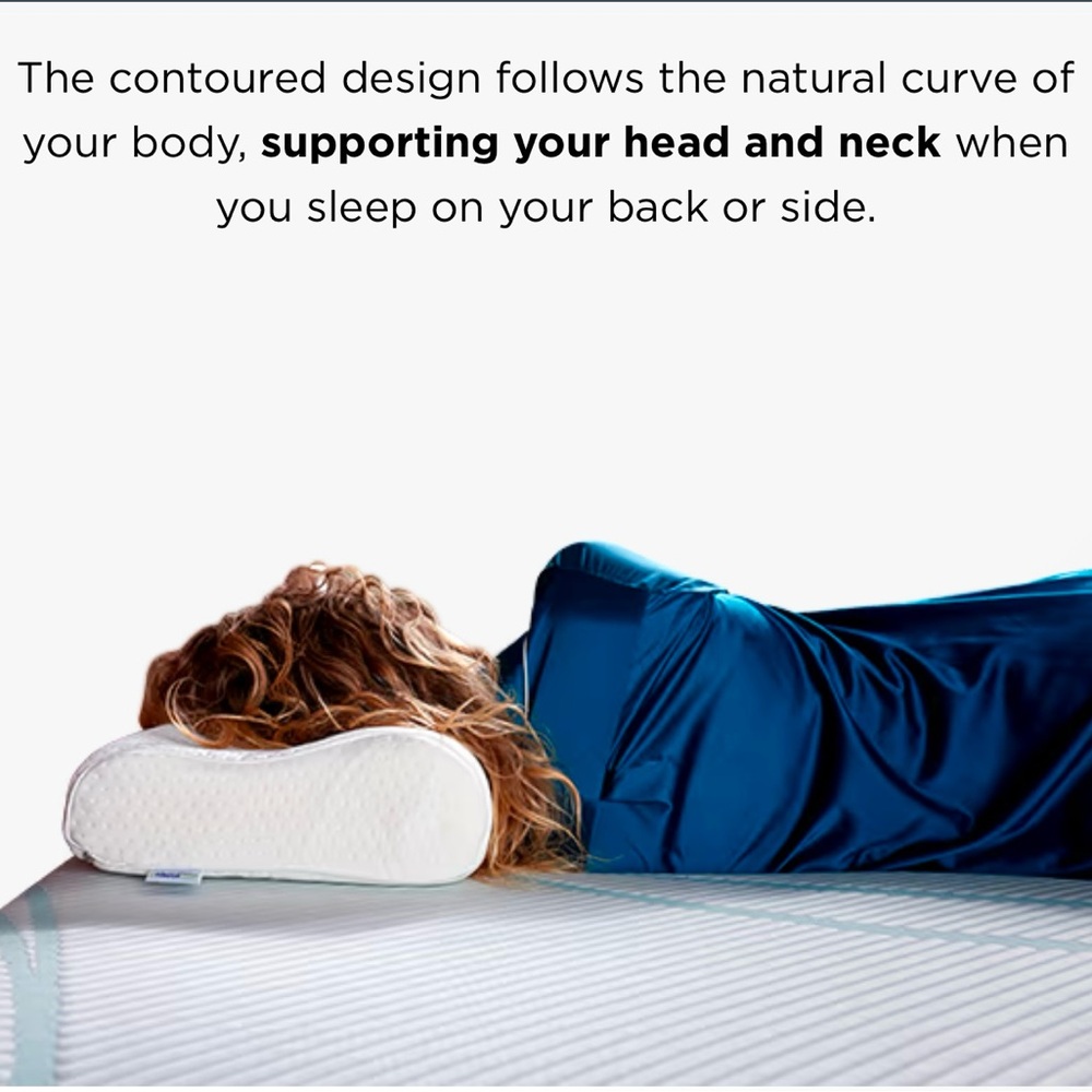 Tempur-Pedic Neck pillow, large, firm, new in box, never used.